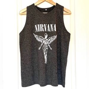 NIRVANA In Utero Graphic Top Grey XL Band Merch 90s Vintage Style Kurt Cobain